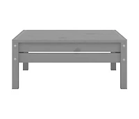 vidaXL 3 Piece Patio Lounge Set Gray Solid Wood Pine