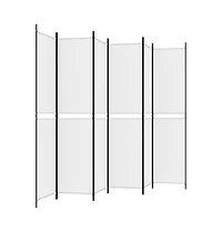 vidaXL 6-Panel Room Divider White 118.1"x86.6" Fabric