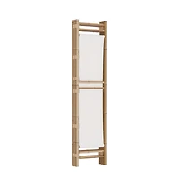 vidaXL Folding 3-Panel Room Divider 47.2" Bamboo and Canvas
