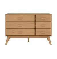 Drawer Cabinet Olden Brown Solid Wood Pine