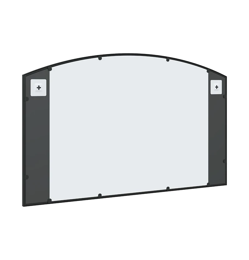 vidaXL Wall Mirror Black 39.4"x23.6" Arch Iron