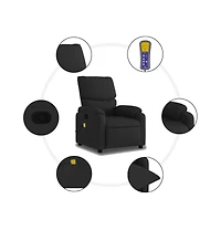vidaXL Massage Recliner Chair Cream Fabric
