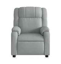 vidaXL Massage Recliner Chair Light Gray Fabric