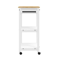 vidaXL Kitchen Trolley Monza 23.6"x15.7"x35.4" Solid Wood Pine
