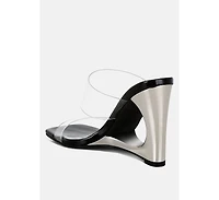 Zelene Fantasy Wedge Heel Clear Sandals