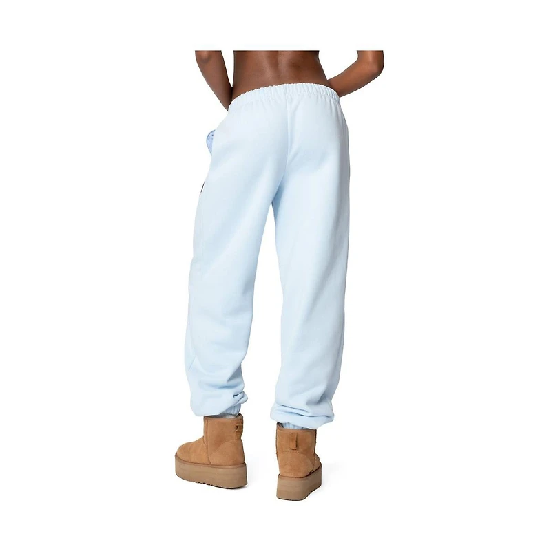 Edikted Womens La Love Oversized Sweatpants