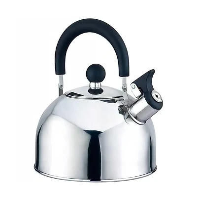 2.5 Qt Stainless Steel Teapot – Whistling Kettle with Ergonomic Stay-Cool Handle and Quick Heat Base