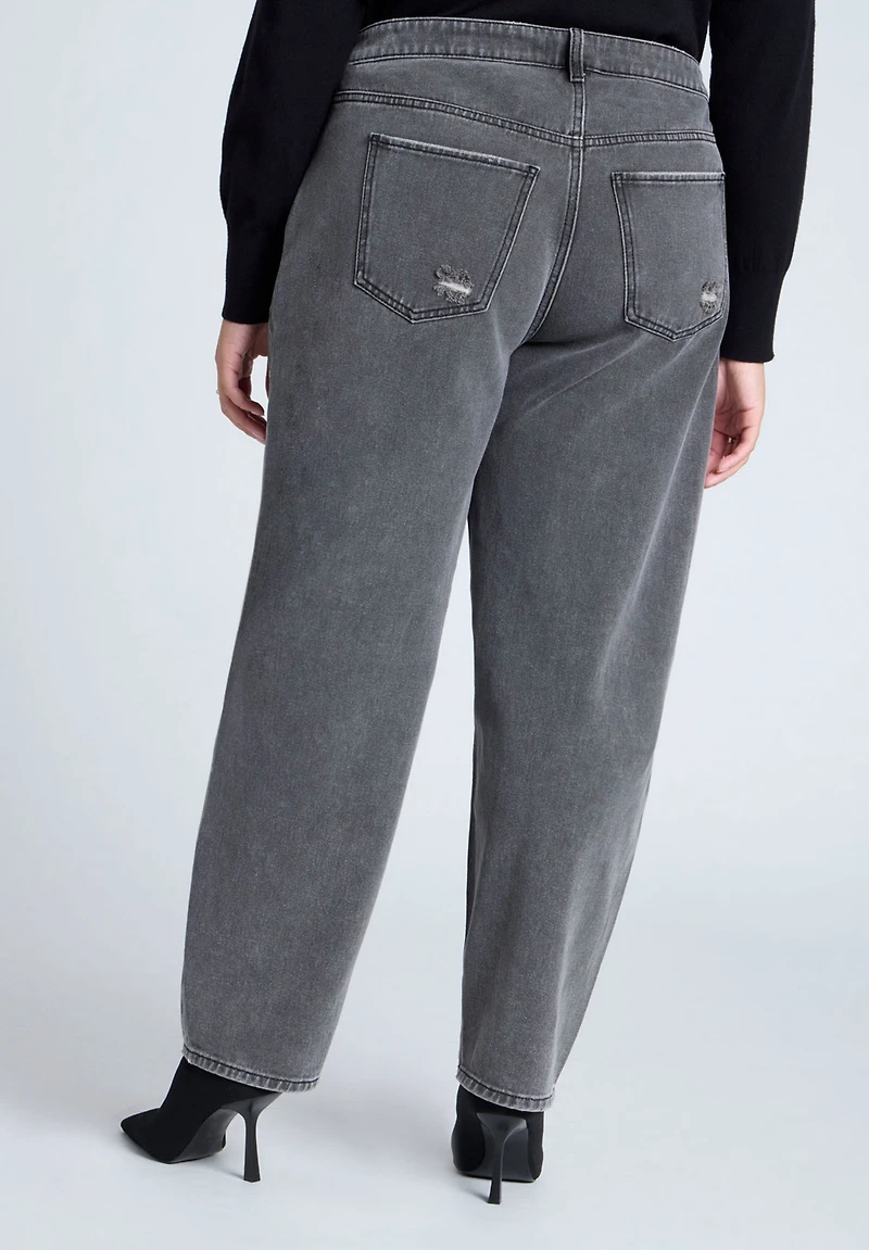 Eloquii Women's Relaxed Taper Leg Jean With Studs