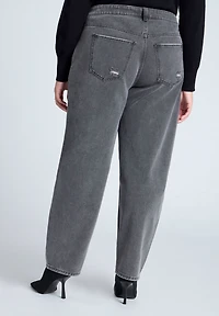 Eloquii Women's Relaxed Taper Leg Jean With Studs