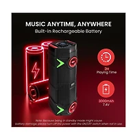 Pyle Dual 8” Portable Pa Speaker with Bluetooth, Flashing Party Lights, Usb/Sd/Fm Radio & Wireless Microphone
