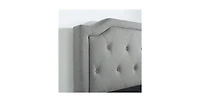 Slickblue Upholstered Platform Bed with Classic Button-Tufted Headboard for Timeless Elegance