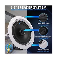 Pyle 6.5” In-Wall/In-Ceiling 100V Speaker with Transformer Tapping - Flush Mount Low-Profile Speaker (500W Max)
