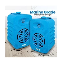 Pyle 4” 2-Way Indoor/Outdoor Bluetooth Wireless Speaker System - Waterproof, 300W Max Power, 1/2” Tweeter