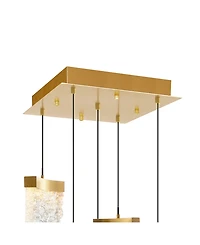 Cwi Lighting 12" Metal Lava Integrated Led Mini Pendant