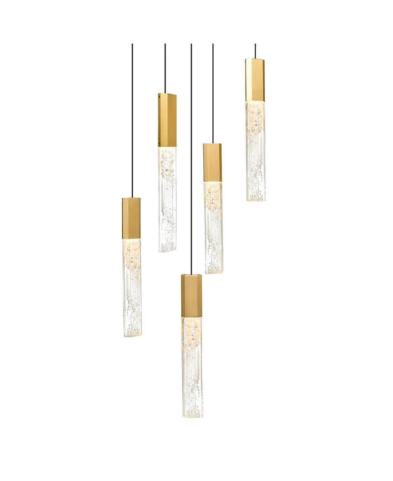 Cwi Lighting 16" Metal Greta Integrated Led Mini Pendant