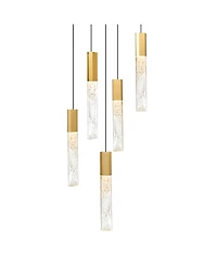 Cwi Lighting 16" Metal Greta Integrated Led Mini Pendant