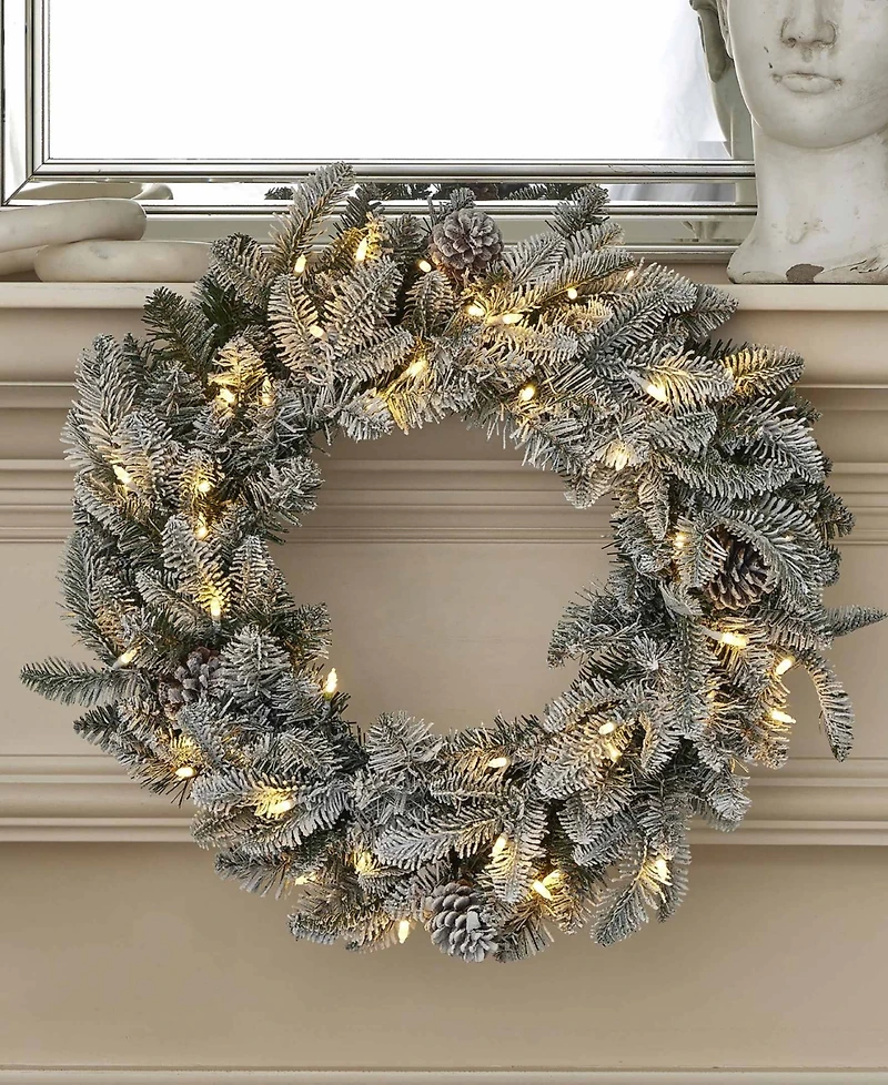 Seasonal 24" Lexington Fir Wreath, 50 Warm Led Lights