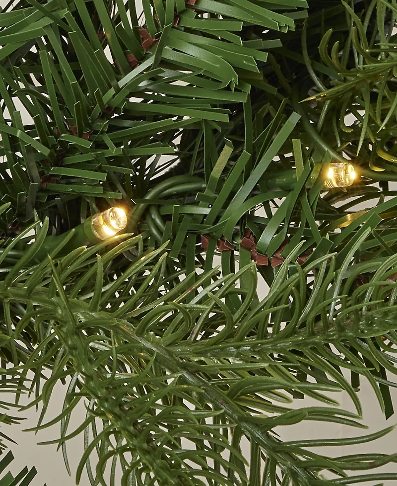 Seasonal 6ft Palmetto Pine Garland, 50 Dual Led Lights