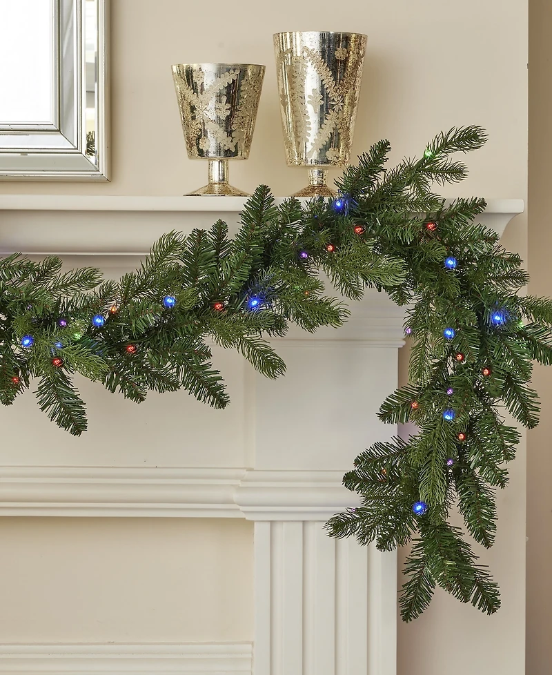 Seasonal 6ft Palmetto Pine Garland, 50 Dual Led Lights