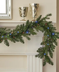 Seasonal 6ft Palmetto Pine Garland, 50 Dual Led Lights