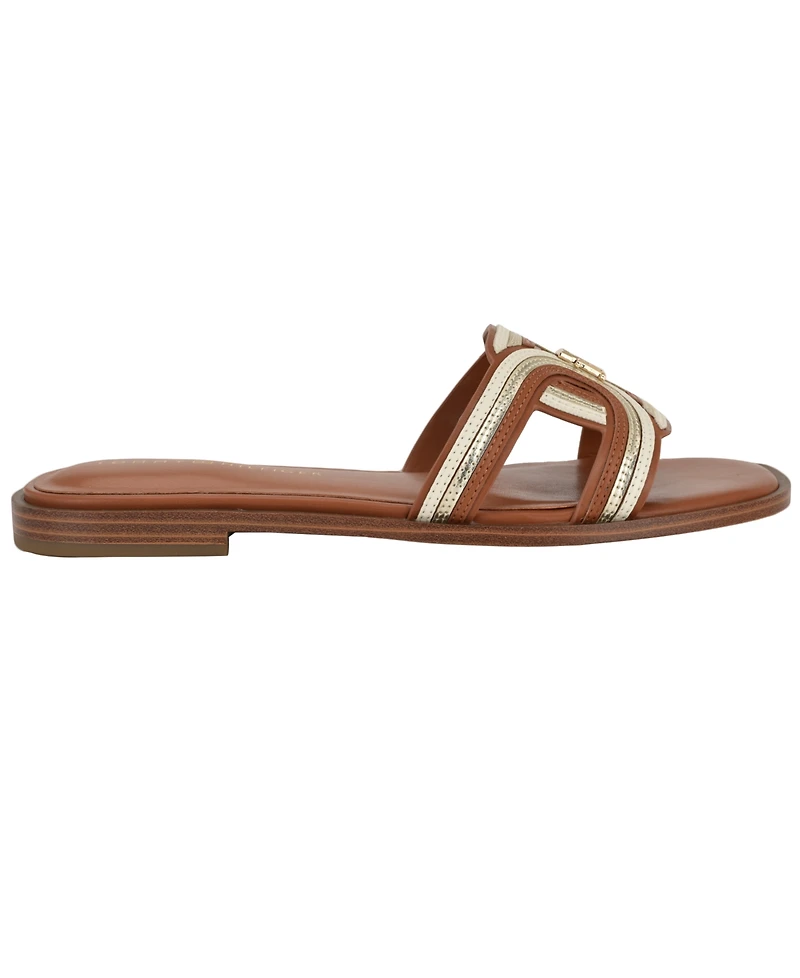 Tommy Hilfiger Women's Tressi Logo Flat Slide Sandals