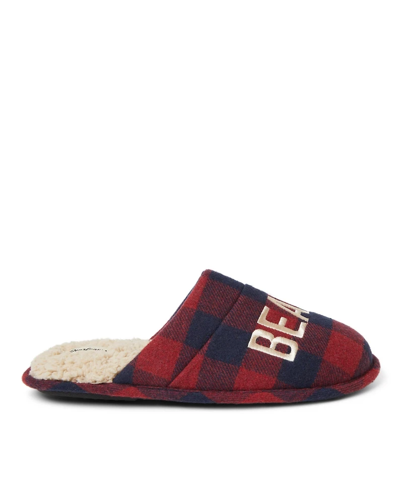 Dearfoams Men's Tyler Novelty Holiday Christmas Scuff Slipper