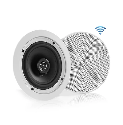 Pyle 5.25" Bluetooth Ceiling / Wall Speaker Kit - 2-Way Flush Mount, Built-in Bluetooth, 150W Max Power (Red)