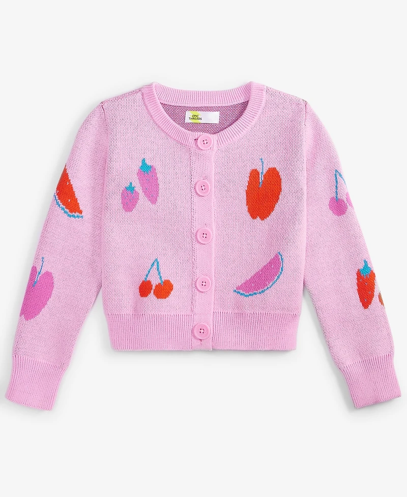 Epic Threads Toddler Girls Fruit Cardigan, Exclusively at Macy's