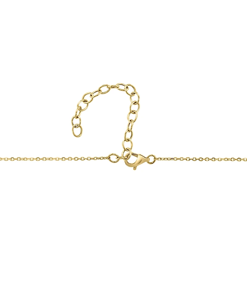 Effy Emerald (3/4 ct. t.w.) & Diamond (1-1/8 ct. t.w.) Double Pear Halo 18" Pendant Necklace in 14k Gold