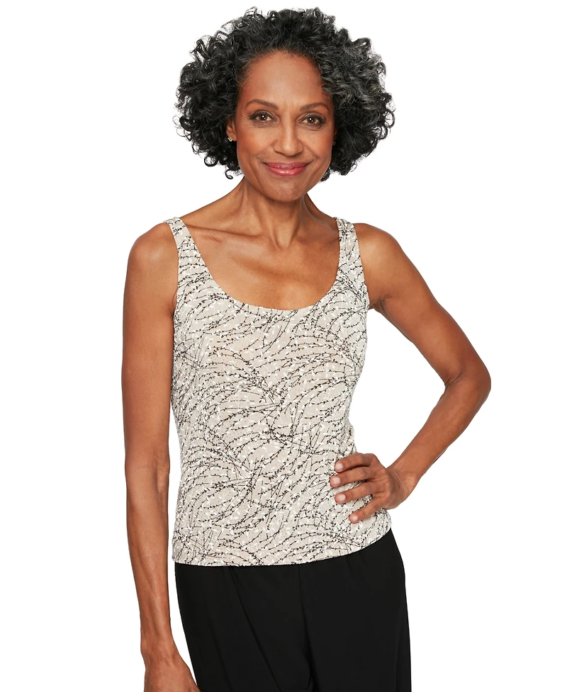 Alex Evenings Printed Jacket and Top Set, Regular & Petite Sizes