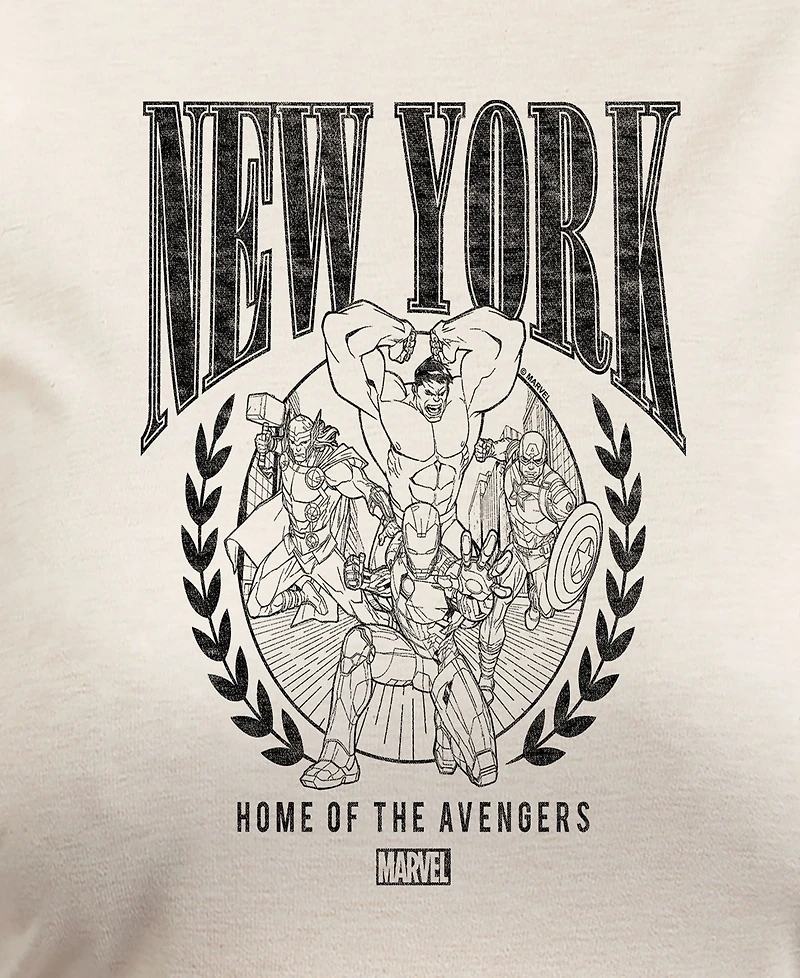Hybrid Apparel Plus Marvel Avengers New York Graphic Pullover T-Shirt
