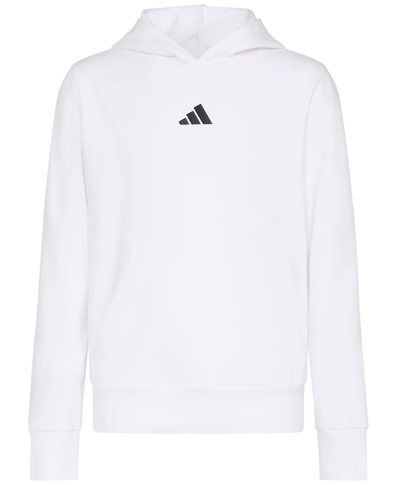 adidas Big Boys Long-Sleeve Essentials Small Logo Pullover Hoodie