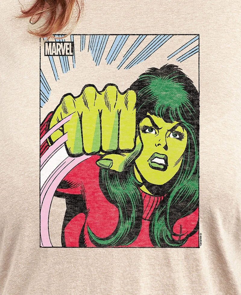Hybrid Apparel Plus Marvel She Hulk Graphic Crew Neck Tee