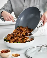 GreenPan Valencia Pro Stainless Steel 12" Wok with Lid