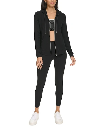 Calvin Klein Performance Ruched-Sleeve Zip Hoodie