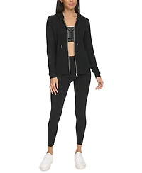 Calvin Klein Performance Ruched-Sleeve Zip Hoodie