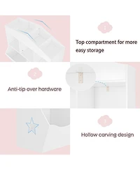 gaomon Kids Bookshelf Toy Storage Organizer for Kids Wooden Open Storage Cubby Children Small Bookcase Multifunctional Book Cabinet for Nursery,Playro