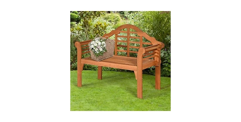 Slickblue FarmHome Folding 2 Seater Garden Eucalyptus Bench