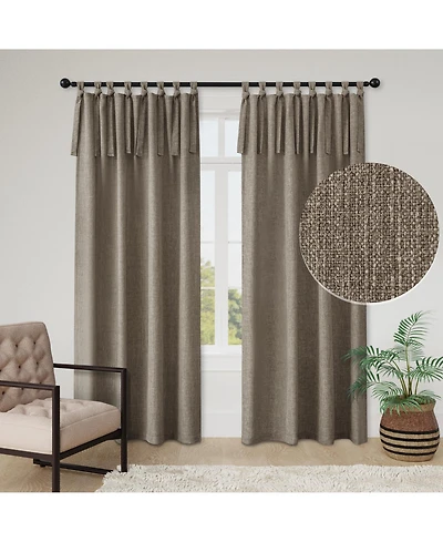 Garrett Textured Tie Knots Curtains Pair