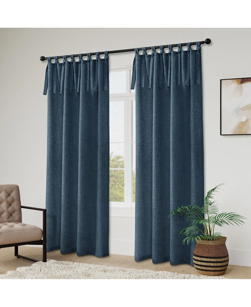 Garrett Textured Tie Knots Curtains Pair