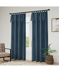 Garrett Textured Tie Knots Curtains Pair