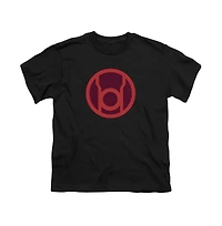 Green Lantern Boys Red Symbol Short Sleeve Juvenile Tee / T-Shirt