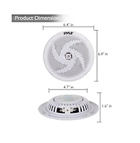 Pyle 5.25" Waterproof Rated Marine Speakers - Low-Profile Slim Style Speaker Pair, 180W