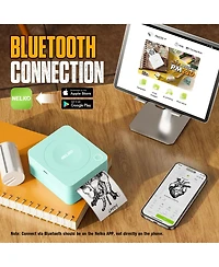 Sticker Printer, PM230 Mini Thermal Printer Bluetooth Portabel Sticker Maker with 3 Rolls of Paper, Print Pods Mini Printer with Multiple Templates fo