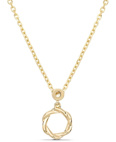 Devata Eternity Pendant Chain Necklace in 14K Gold, 16 in adj to 18 in, approx. 4.1 grams