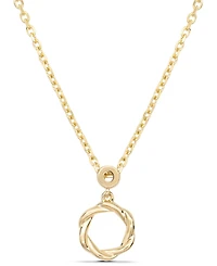 Devata Eternity Pendant Chain Necklace in 14K Gold, 16 in adj to 18 in, approx. 4.1 grams