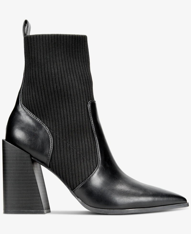 Wild Pair Trinityy Pointed-Toe Pull-On Knit Dress Booties, Created for Macy's