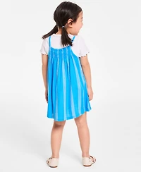 Toddler Girls T-Shirt & Striped Dress, Exclusively at Macy's