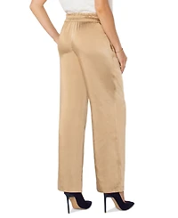 Liverpool Los Angeles Women's Belted Paper-Bag-Waist Wide-Leg Pants