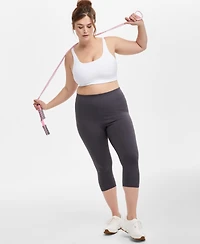 Id Ideology Plus Soft Cropped Leggings, Exclusively at Macy's